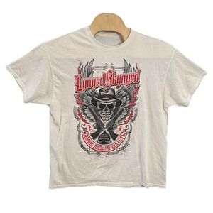 Lynyrd Skynyrd 2022 Tour Shirt Mens XL White Gimme Back My Bullets Graphic Tee